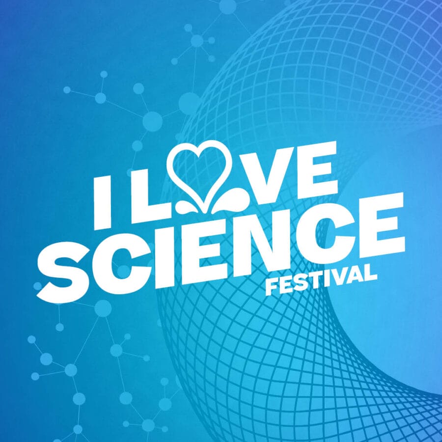 Logo of the I Love Science Festival